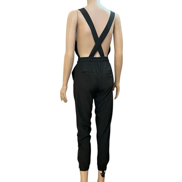 Albion Classic Overall Jumpsuit Size XS Tall Inseam Cropped Jogger Leg Black - Picture 3 of 10
